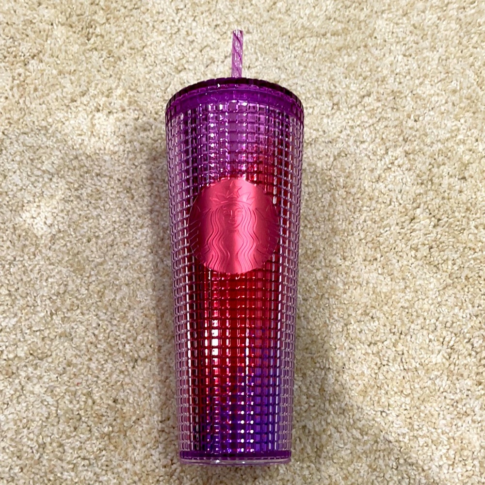 NWT Starbucks purple grid tumbler
